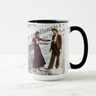Caneca Carrinho de mão Bonnie de Parker & de Clyde