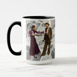 Caneca Carrinho de mão Bonnie de Parker & de Clyde