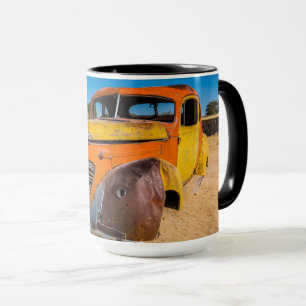 Caneca Carro antigo e abandonado em Solitaire, Namíbia