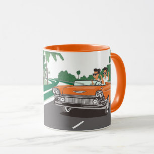 Caneca carro antigo, provavelmente um Chevrolet Bel Air