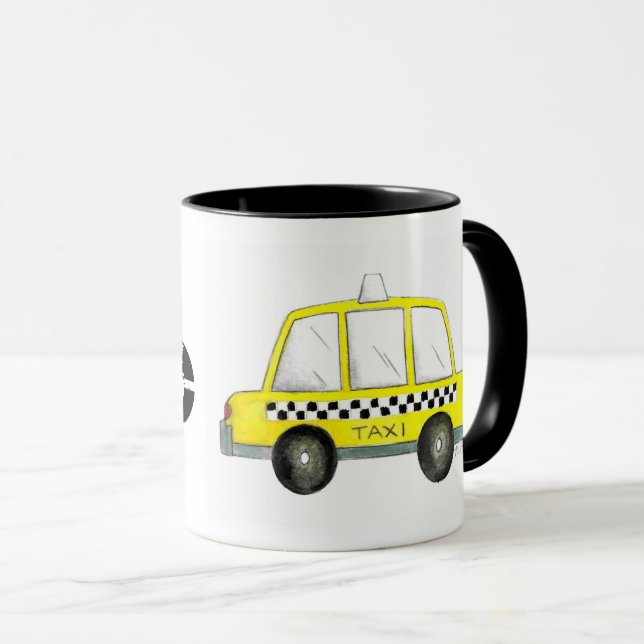 Caneca Carro-Cabina Verificado Nova Iorque amarelo Taxi N (Frente Esquerda)