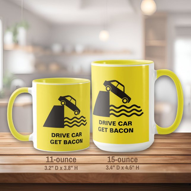 Caneca Carro de unidade - Obter bacon (Criador carregado)