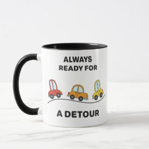 Caneca Carros de Desenho Animado Divertidos "Sempre Pront