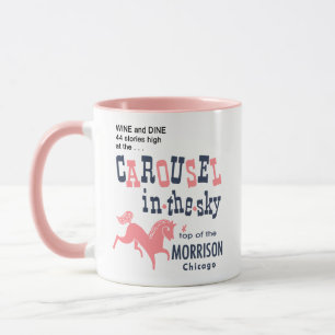 Caneca Carrossel no céu. Topo do Morrison, Chicago