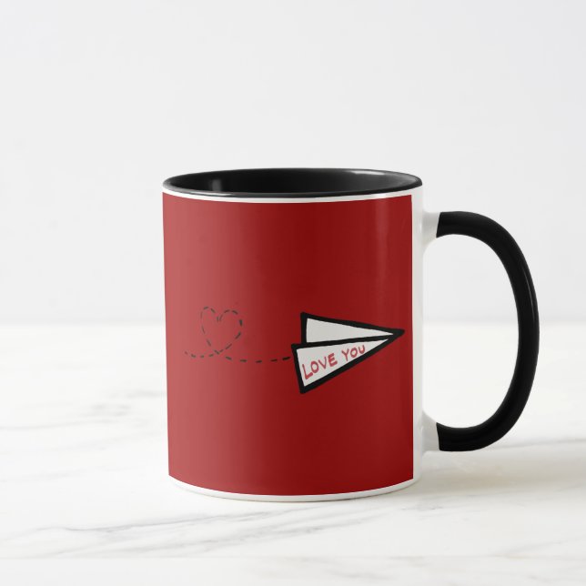 Caneca Carta de Amor de Avião Papel (Direita)