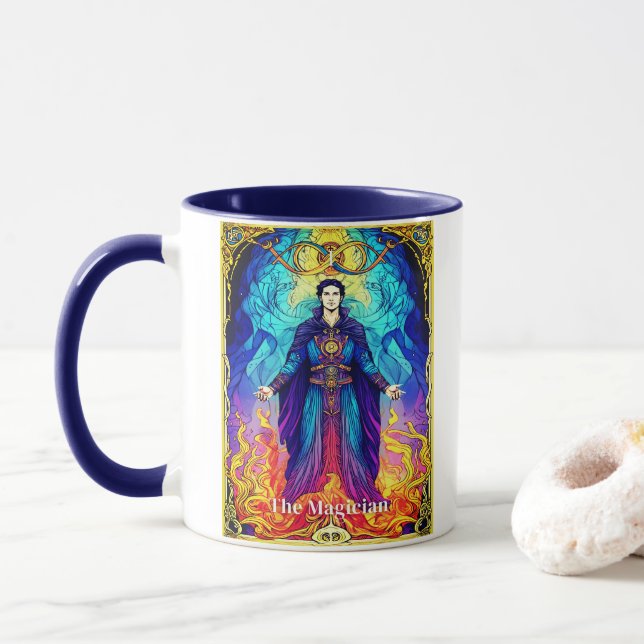 Caneca Carta de Tarot O Mago (Com Donut)