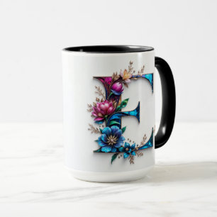 Caneca Carta E Coffee Mug - Design Floral para presente