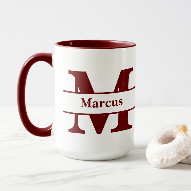 Caneca Carta e nome personalizados (Com Donut)