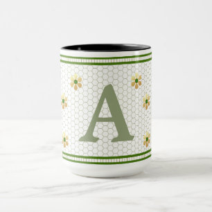 Caneca Carta Inicial Personalizada Chic Dourada Daisy H