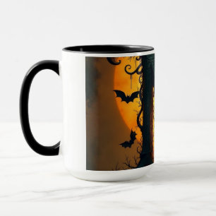 Caneca Carta N de Halloween com Lágrima Única