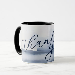 Caneca Cartão de Agradecimento Elegante Estilo Aquarela