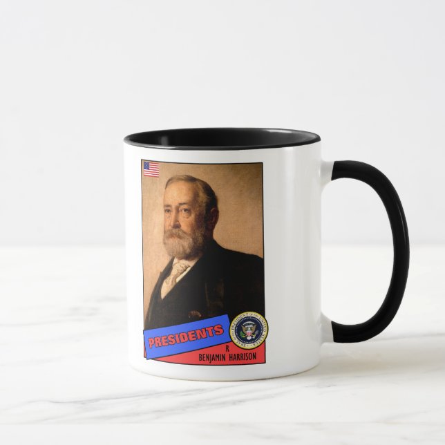 Caneca Cartão de beisebol de Benjamin Harrison (Direita)