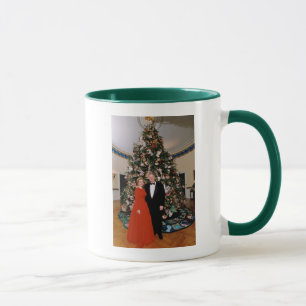 Caneca Cartão de Natal do Presidente Americano Bill Clint