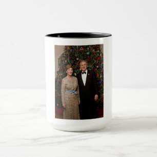 Caneca Cartão de Natal do Presidente Americano George Bus