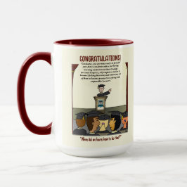 Caneca Cartão de saudação de formandos
