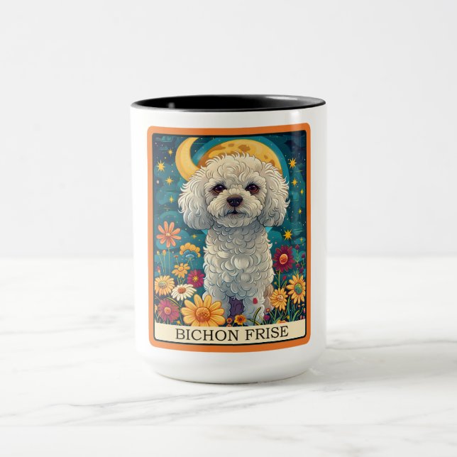 Caneca Cartão de Tarô Cachorro Cachorro Bichon (Centro)