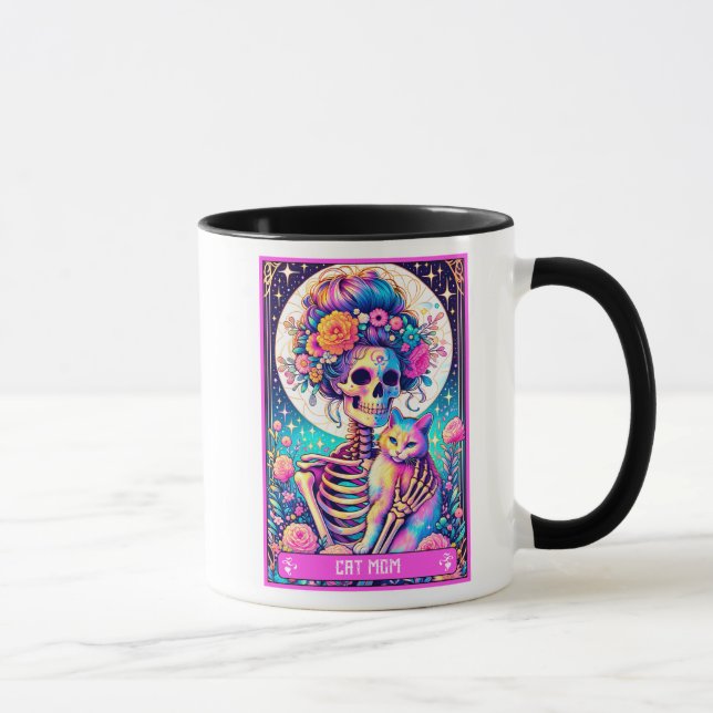 Caneca Cartão/Dia de as mães Engraçado/Mãe Gata (Direita)