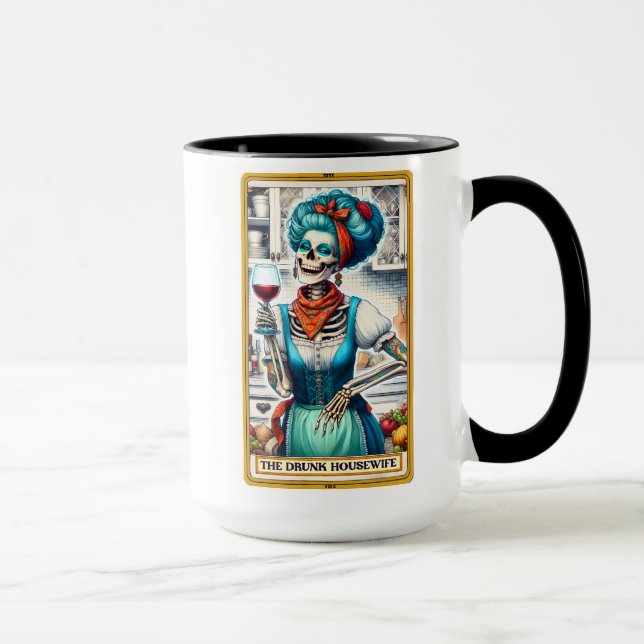 Caneca Cartão Engraçado Tarot/A Bebado (Direita)