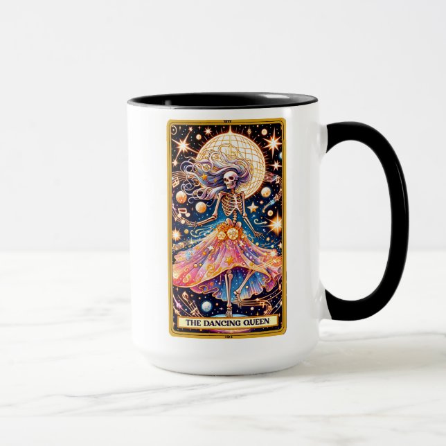 Caneca Cartão Engraçado Tarot/Rainha Dançante (Direita)