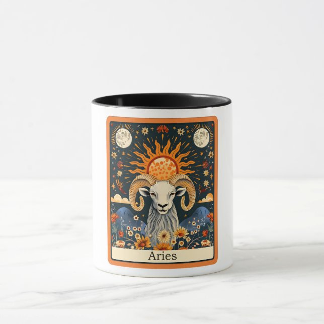 Caneca Cartão Engraçado/Zodiac/Aries (Centro)