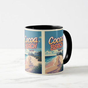 Caneca Cartão postal de presentes da linha de costa da ci