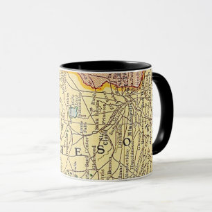 Caneca Cartão postal do mapa antigo de Minnesota