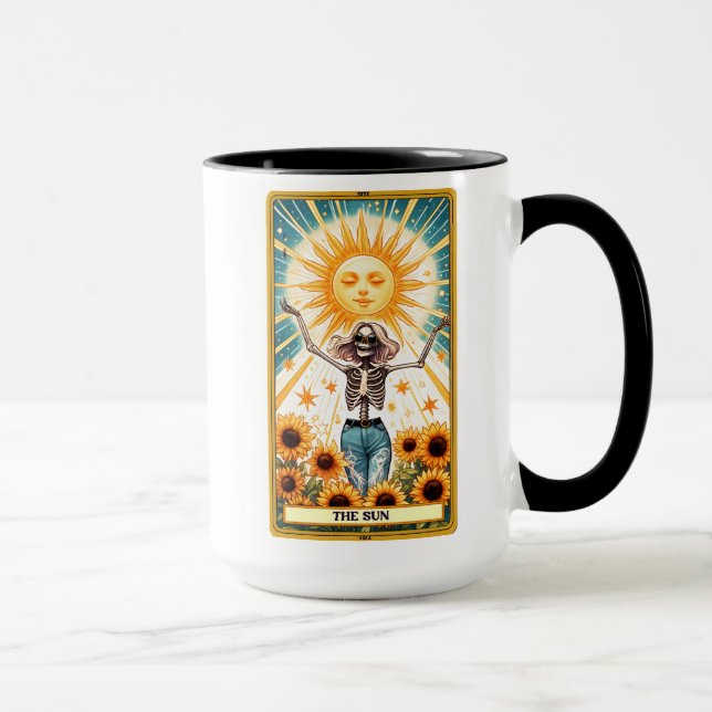 Caneca Cartão Tarot Engraçado/O Sol (Direita)