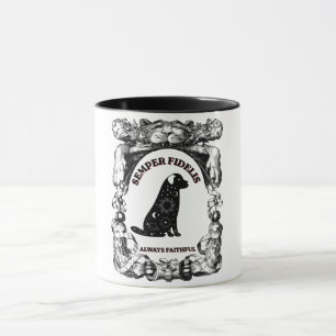 Caneca Cartaz de cachorro celestial vintage Semper Fideli