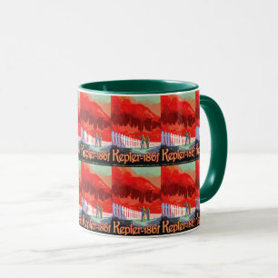 Caneca Cartaz de Ficção Científica de Viagens Futuras da 