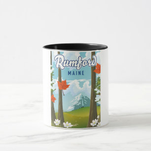 Caneca Cartaz de viagem Rumford Maine