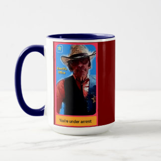 Caneca Cartaz de xerife, polícia miscelânea, cartaz de ar