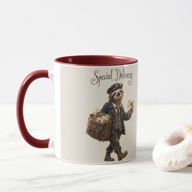 Caneca Carteiro Preguiça (Com Donut)