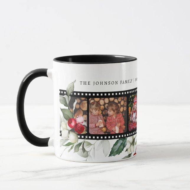 Caneca Cartões de foto de Natal Negativo do Filme (Esquerda)