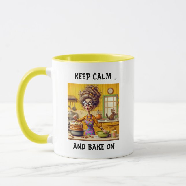 Caneca Cartografia da senhora Frazzled Baker Engraçado (Esquerda)