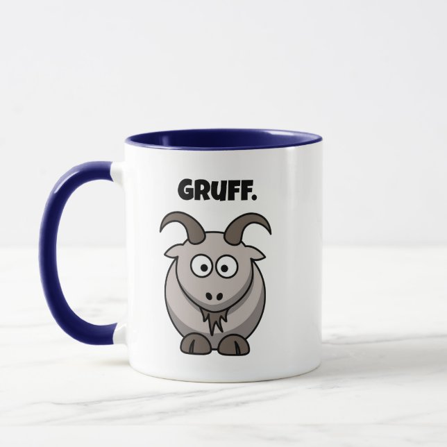 Caneca Cartografia de Cinza Gruff Goat Funny Fairy (Esquerda)