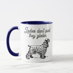 Caneca Cartografia de Cocker Spaniel com Piada de Pet Eng