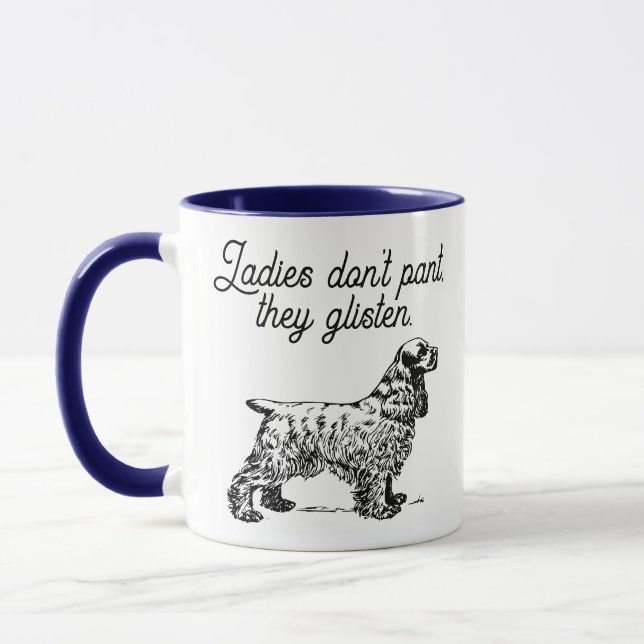 Caneca Cartografia de Cocker Spaniel com Piada de Pet Eng (Esquerda)