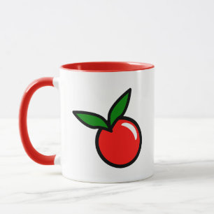 Caneca Cartografia de Fruta Vermelha de Cereja de Maçã Be