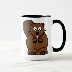 Caneca Cartoon Bonito — Castor — Floresta Engraçado