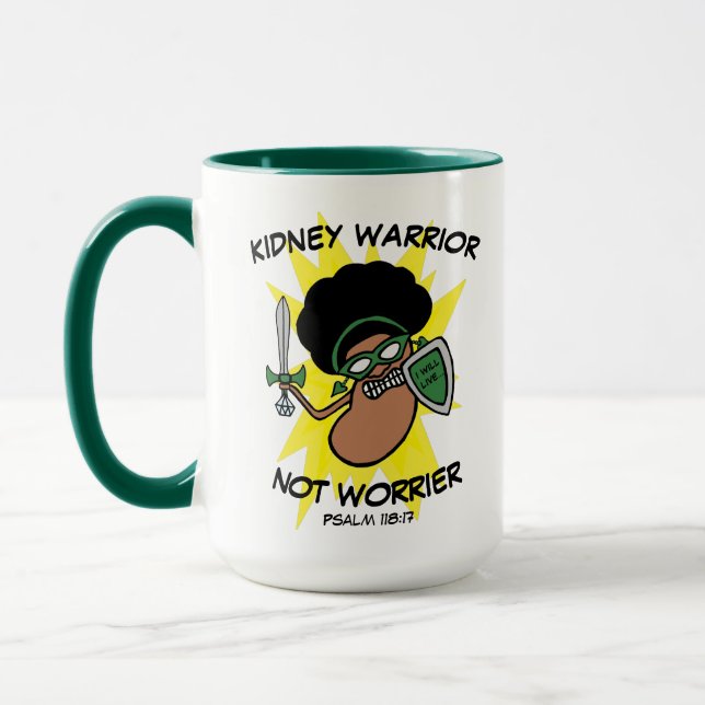 Caneca Cartoon Creative Kidney Warrior Hero Mug (Esquerda)