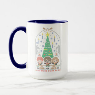 Caneca Cartoon Cross-Stitch HOGWARTS™ Festa de Natal