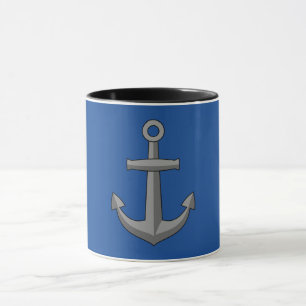 Caneca Cartoon de Âncora de Barcos