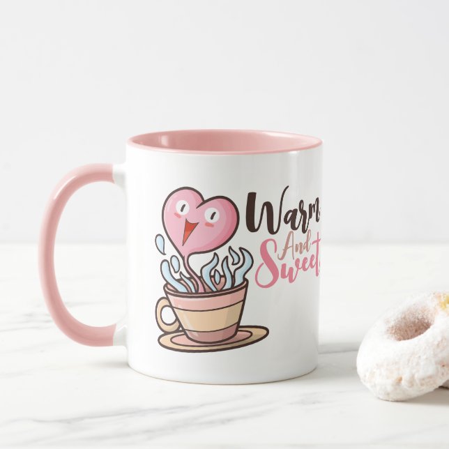 Caneca Cartoon de café com ar personalizável (Com Donut)