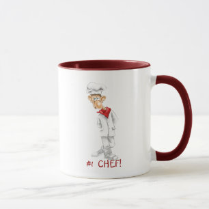 Caneca Cartoon de Chef com discursos engraçados