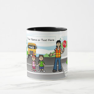 Caneca Cartoon de Guarda cruzado por PrintedPerfection.co