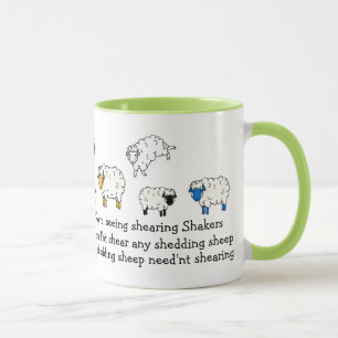 Caneca Cartoon de poema "Ovelha", "Lamb Shear"