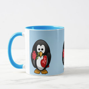 Caneca Cartoon Engraçado Pinguim Dia de os namorados Boni