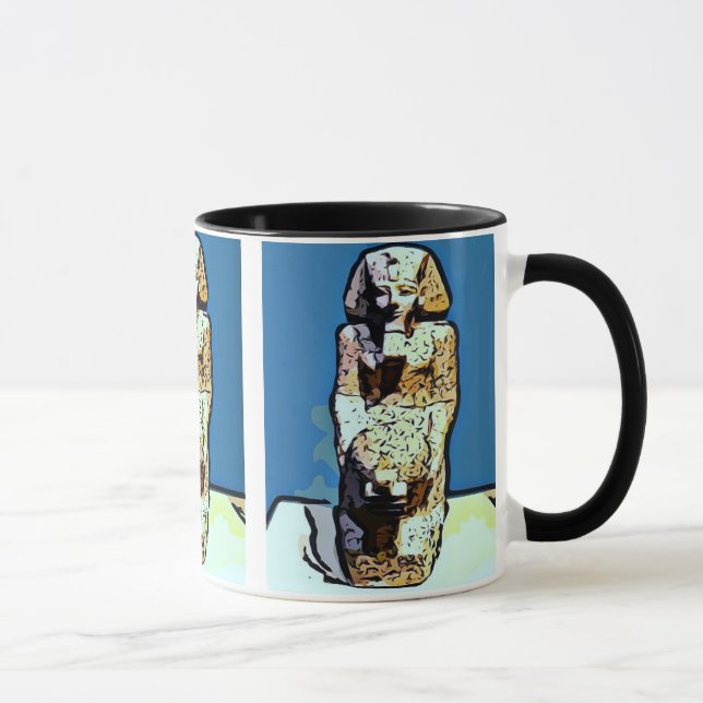 Caneca Cartoon: Estátua Egípcia (Direita)