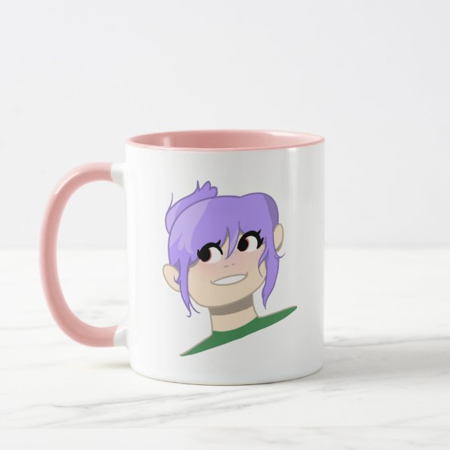 Caneca Cartoon feminino otimista (Esquerda)