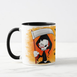 Caneca Cartoon Grim Reaper Assustador